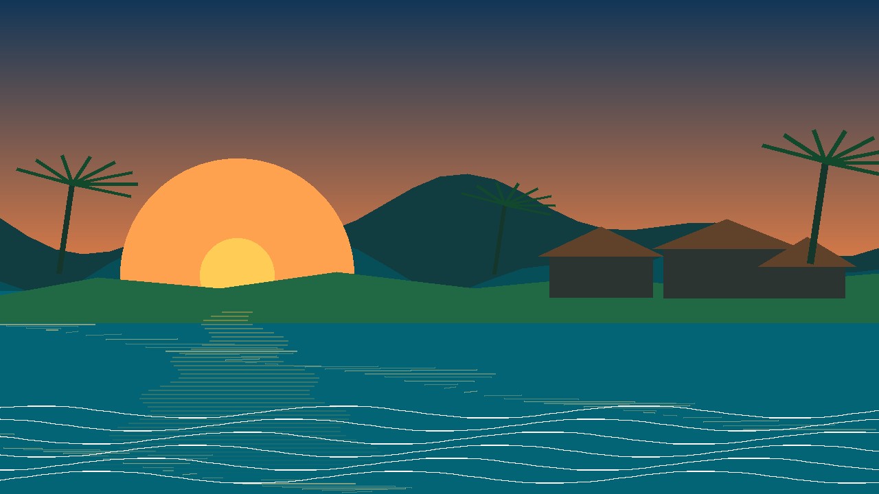 Sunrise lake atmosphere